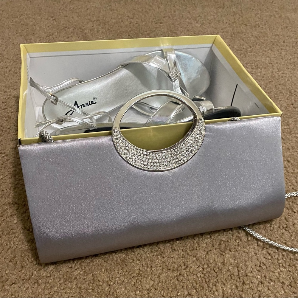 Gorgeous formal/vintage style or special-occasion silver purse
